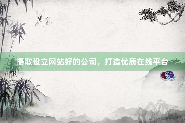摄取设立网站好的公司，打造优质在线平台